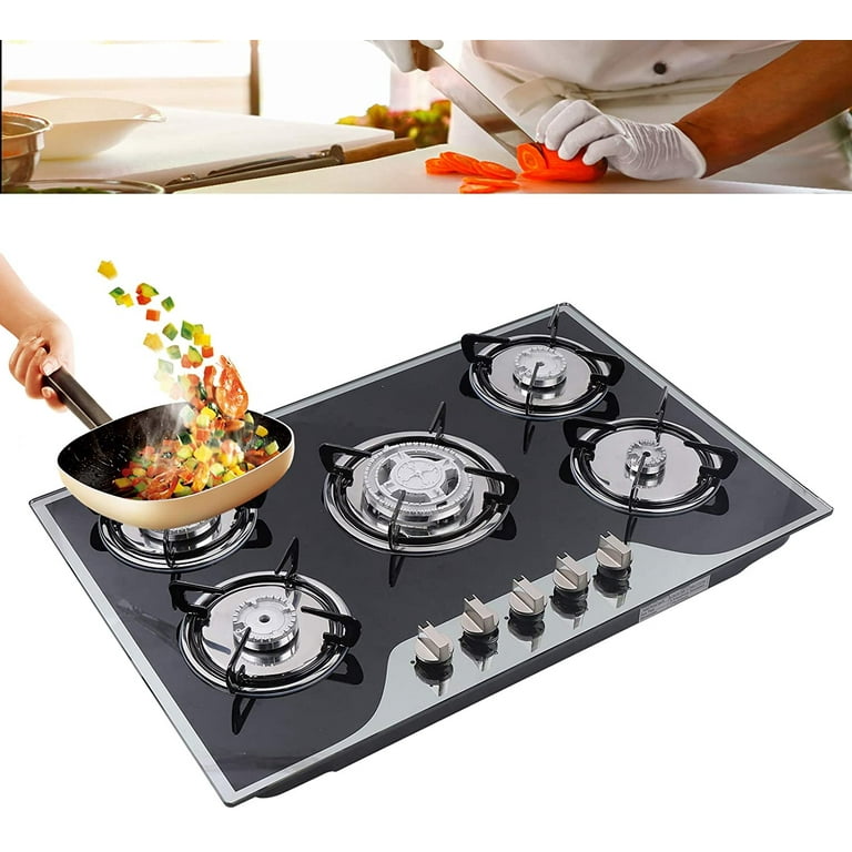 Miumaeov 24 Holes High Pressure Gas Stove Wok Burner Cast Iron Camping for  Outdoor Indoor Portable 