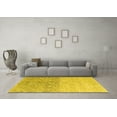 thumbnail image 3 of Ahgly Company Machine Washable Indoor Rectangle Abstract Yellow Modern Area Rugs, 2' x 5', 3 of 4