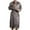 Dark Gray, variant on Khaki Men’s Satin Robe Lightweight, Men's Lace-up Bathrobes Male Casual Loungewear