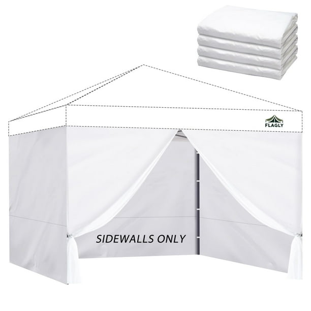 Lonas Laterales FLAGLY para Carpa Plegable 10x10 Blanca