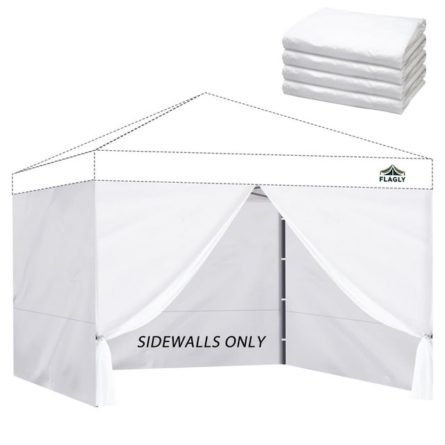 Lonas Laterales FLAGLY para Carpa Plegable 10x10 Blanca