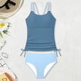 thumbnail image 4 of shoper Swim suits for Girls 12-14 years Girls Two Piece Swimwear with Adjustable Bikini Top and Skirt Tankini for Beach Pool Comfortable Cute Design Mint Green 15-16Years, 4 of 6