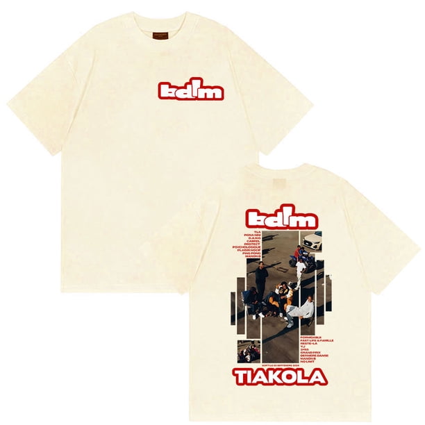 Rapper TIAKOLA Bdim Tour 2025 Graphic T Shirt Men's Hip Hop Gothic