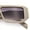 Grey - Smoke, variant on Womens Mod Flat Top Square Rectangle Beveled Diamond Cut Arm Plastic Sunglasses Tortoise - Smoke
