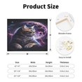 thumbnail image 2 of Lsque Purple Moon Cat Print Wall Art – Decorative Picture for Living Room, Bedroom, and Office (Horizontal), 2 of 6