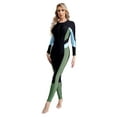 thumbnail image 3 of Yeahdor Women One Piece Wetsuit Full Body Rash Guard Swimsuit UPF 50+ UV Sun Protection Beachwear Green L, 3 of 7