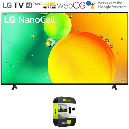 LG 43NANO75UQA 43 Inch HDR 4K UHD Smart NanoCell LED TV 2022 Bundle with 1 Year Extended Warranty