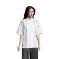 thumbnail image 2 of Uncommon Threads 0478-2508 4Extra Grand Tahoe Manteau de Chef à Manches Courtes pour Femmes en Blanc, 2 of 4