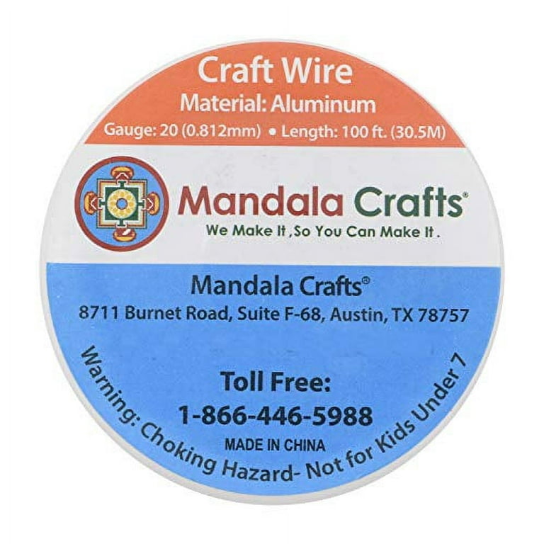 Mandala Crafts Copper Wire for Jewelry Making - Metal Craft Wire for Crafts  - Tarnish-Resistant Beading Jewelry Wire Coil Wire for Jewelry Wrapping  Silver 22 Gauge 30 Yards 