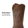 thumbnail image 5 of DREAM PAIRS Women's Cowboy Boots Mid Calf Western Cowgirl Boots Wide Square Toe Pull-On Embroidered Boots with Block Heel, 5 of 8