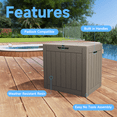 thumbnail image 5 of Chiccushion 30 Gallon Outdoor Patio Box Deck Heavy Duty Weather Resistant Storage Organizer for Backyard Pool Garden, Brown, 5 of 5