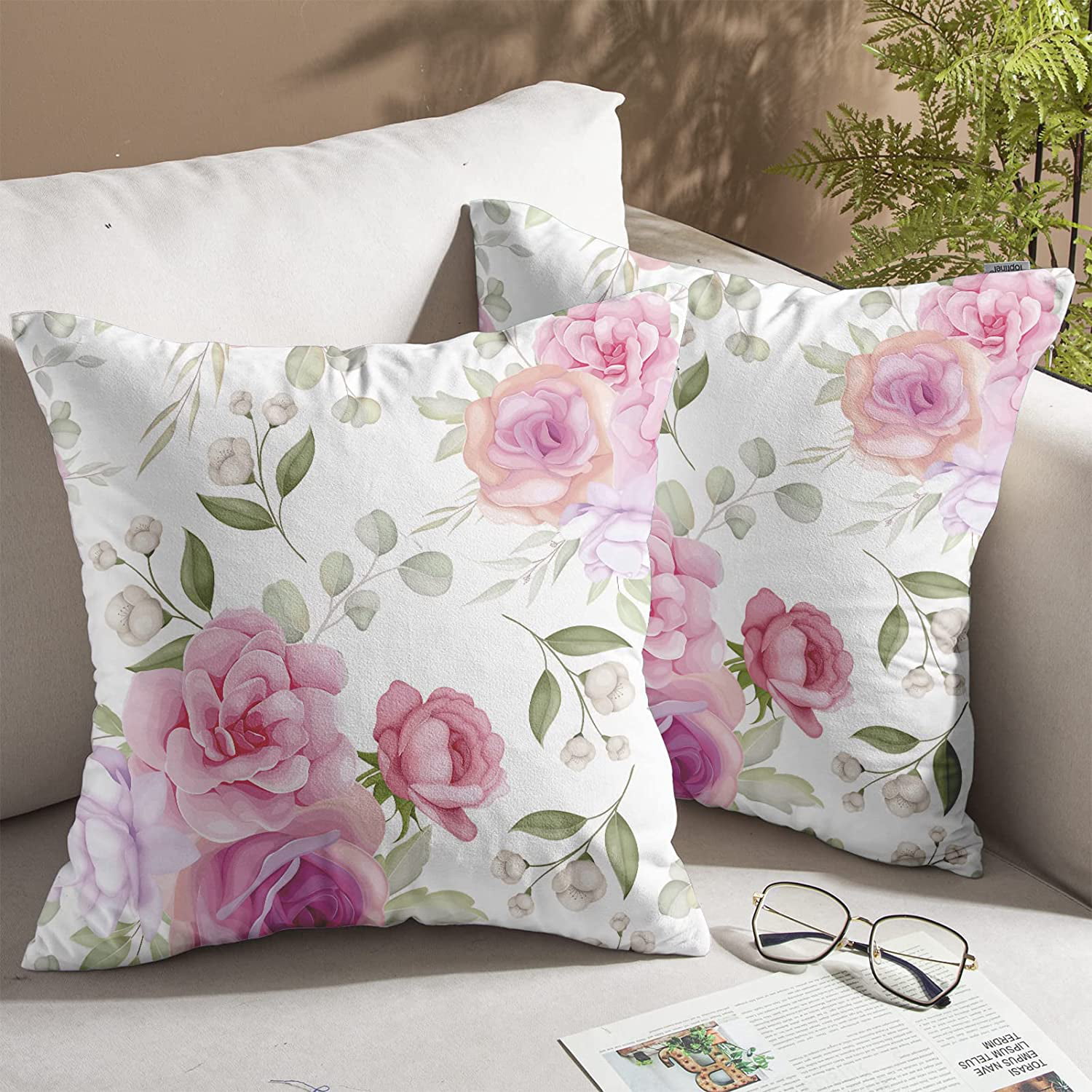 Retro Cactus Succulent Cotton Linen Plants Pillow Case Throw Cushion Cover Decor