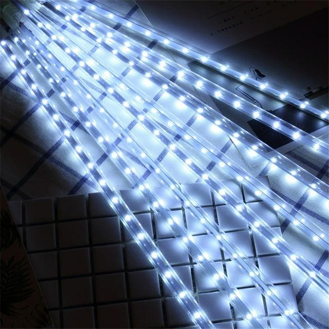 RisingPro LED Meteor Shower Rain Lights Waterproof Xmas Decoration Light Falling String Lights for Wedding Party Christmas Lights Connectable