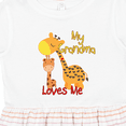 thumbnail image 4 of Inktastic My Grandma Loves Me Giraffe Girls Toddler Dress, 4 of 5