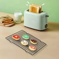 thumbnail image 6 of 1 Piece Cooling Rack for Baking, Cake Cooling Rack Square, 15.83x10.04x0.79Inch Baking Rack Oven Safe Grid Wire Racks, Non-Stick Drying Net Rack Cake Cold Drying Net for Grilling,Roasting and Drying, 6 of 7