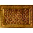 thumbnail image 1 of Ahgly Company Machine Washable Indoor Rectangle Persian Yellow Traditional Area Rugs, 8' x 12', 1 of 4