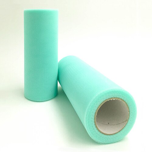 Carrelet de Tulipe en Organza, Luminaires de Fête, Guirlande de Tutus en Tissu, Couleur Blanc, Rouge et Bleu, 25 Yards, 15 cm