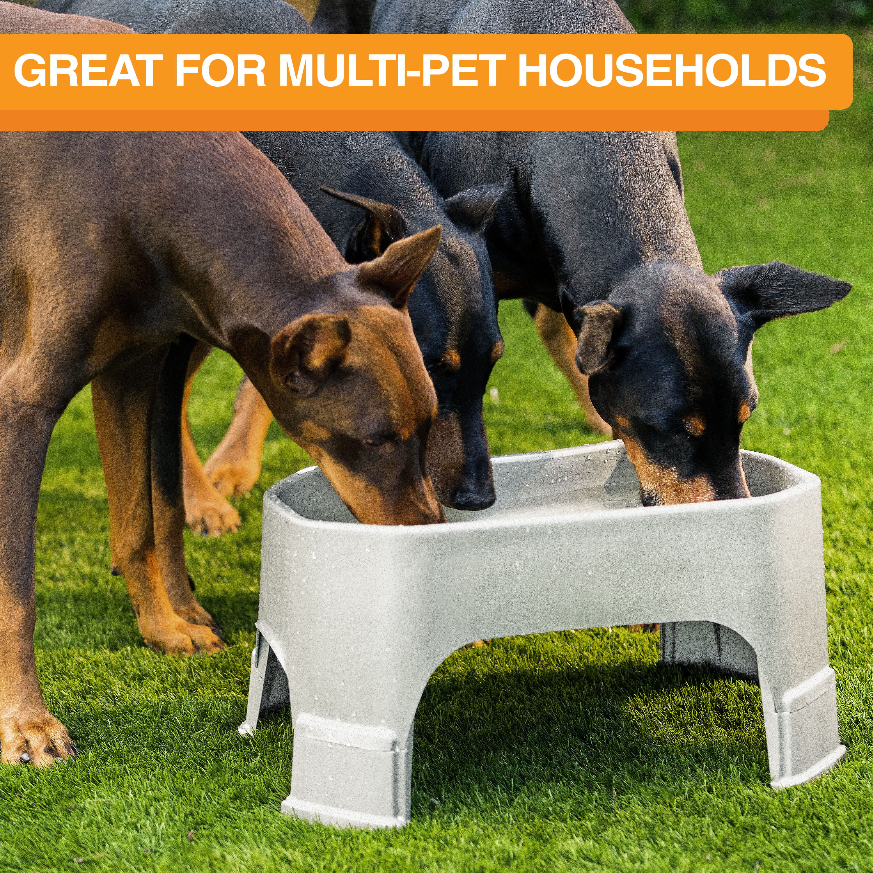 Neater Pet Brands Giant Bowl - Extra Large Water Bowl for Dogs - Perfect for Outdoors (2.25 Gallon Capacity, 288 oz) - Vanilla Bean