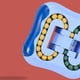 thumbnail image 1 of Juguete antiestrés giratorio con forma de cubo para la yema del dedo para adultos y niños, alivio del estrés (azul) Tmvgtek libre de BPA, 1 of 8
