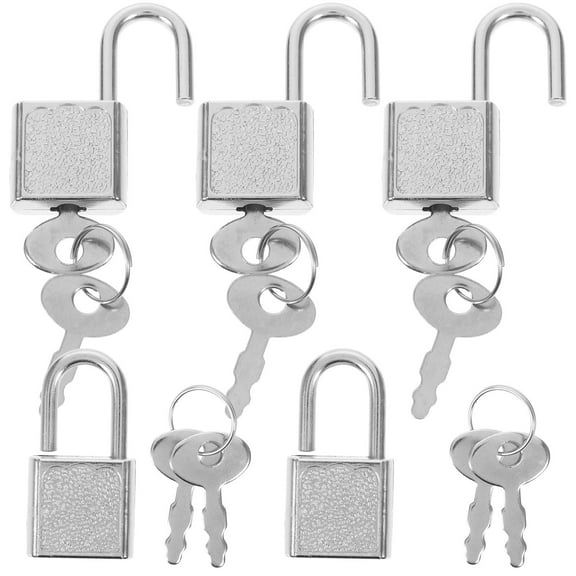 FRCOLOR 5 Sets of Mini Locks with Keys for Treasure Box Jewelry Box Locks Keys Small Treasure Box Locks Supplies