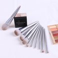 thumbnail image 2 of 10pcs Makeup Brushes Set Silver Loose Powder Brushes Soft Skin Friendly Makeup Brushes Makeup Tools, 2 of 11