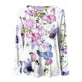 thumbnail image 4 of JINMGG 2024 Summer Womens Tops Clearance Womens Plus Size Clearance $5 Women's Print Long Sleeve Tops Loose Blouse Casual Tee Shirts Tunic, 4 of 5
