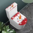 thumbnail image 3 of HELLHERO Christmas Snowman Face Toilet Protector Cover Set of 2 Elastic Fabric Stretch Fit for Friends, 3 of 8