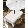 thumbnail image 3 of Outdoor Tablecloth with Umbrella Hole, Farmhouse Beige White Striped Spillproof Waterproof Outdoor Table Cover, Modern Stripes Patio Tablecloths for Party Picnic Camping, Rectangle 60"x120", 3 of 9