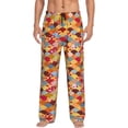thumbnail image 1 of Fotbe Japanese Style Fish Scales Pantalones de Pijama para Hombre, Pantalones de Dormir, Pantalones de Casa con Cintura Ajustable y Bolsillos-Large, 1 of 6