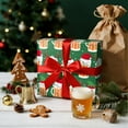 thumbnail image 5 of CozyNestFinds Funny Christmas Beer Wrapping Paper Roll, Festive Beer Mugs in Santa Hats, Elf Hats, Reindeer Antlers Green Holiday Gift Wrap for Adults, Men, Party, White Elephant, 17 In x 16.4 Feet, 5 of 16