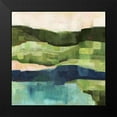 thumbnail image 2 of Borges, Victoria 12x12 Black Modern Framed Museum Art Print Titled - Pastoral Patchwork I, 2 of 5