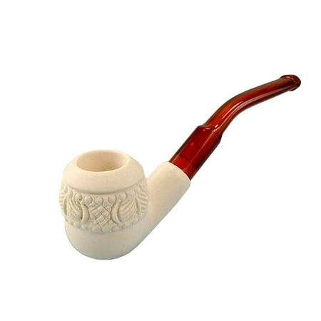 Hand Carved Small Meerschaum Pipe - Topkapi (Best Meerschaum Pipe Maker)