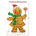thumbnail image 2 of 47" Pre-Lit Outdoor Gingerbread Woman Christmas Holiday Décor with 132 Warm White Twinkling LED Lights, 2 of 6