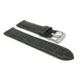 thumbnail image 3 of 22mm Mens' Alligator Style Leather Watch Strap Band, Stainless Steel Buckle, 3 of 7