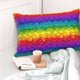 thumbnail image 4 of Fotbe Bright Rainbow Funda de Almohada Decorativa Estilo Occidental, Lujo en Algodón, Fundas para Almohadas King, Cojín Estampado para Decoración del Hogar-20"x30", 4 of 6