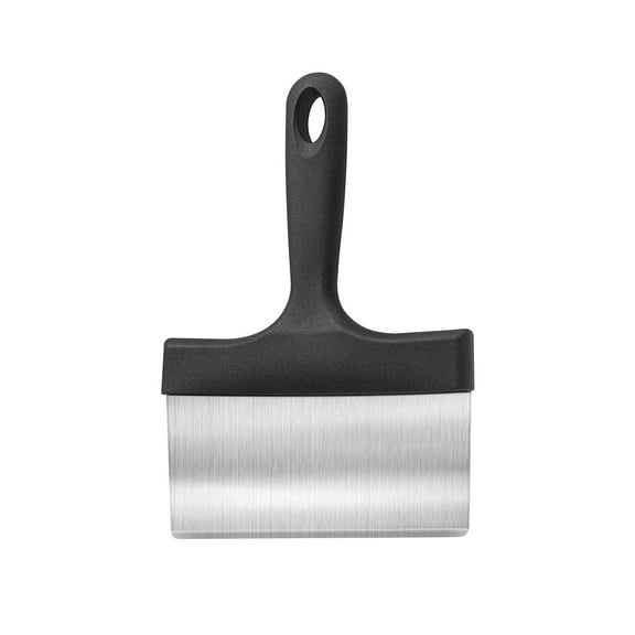 Outset Griddle Scraper with Handle, Stainless Steel, 9” x 6.4” x 0.8”