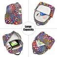 thumbnail image 5 of FORMRS Mini Backpack Purse for Women Travel Daypack Casual Shoulder Bag, Colorful Wavy Plaid, 5 of 7
