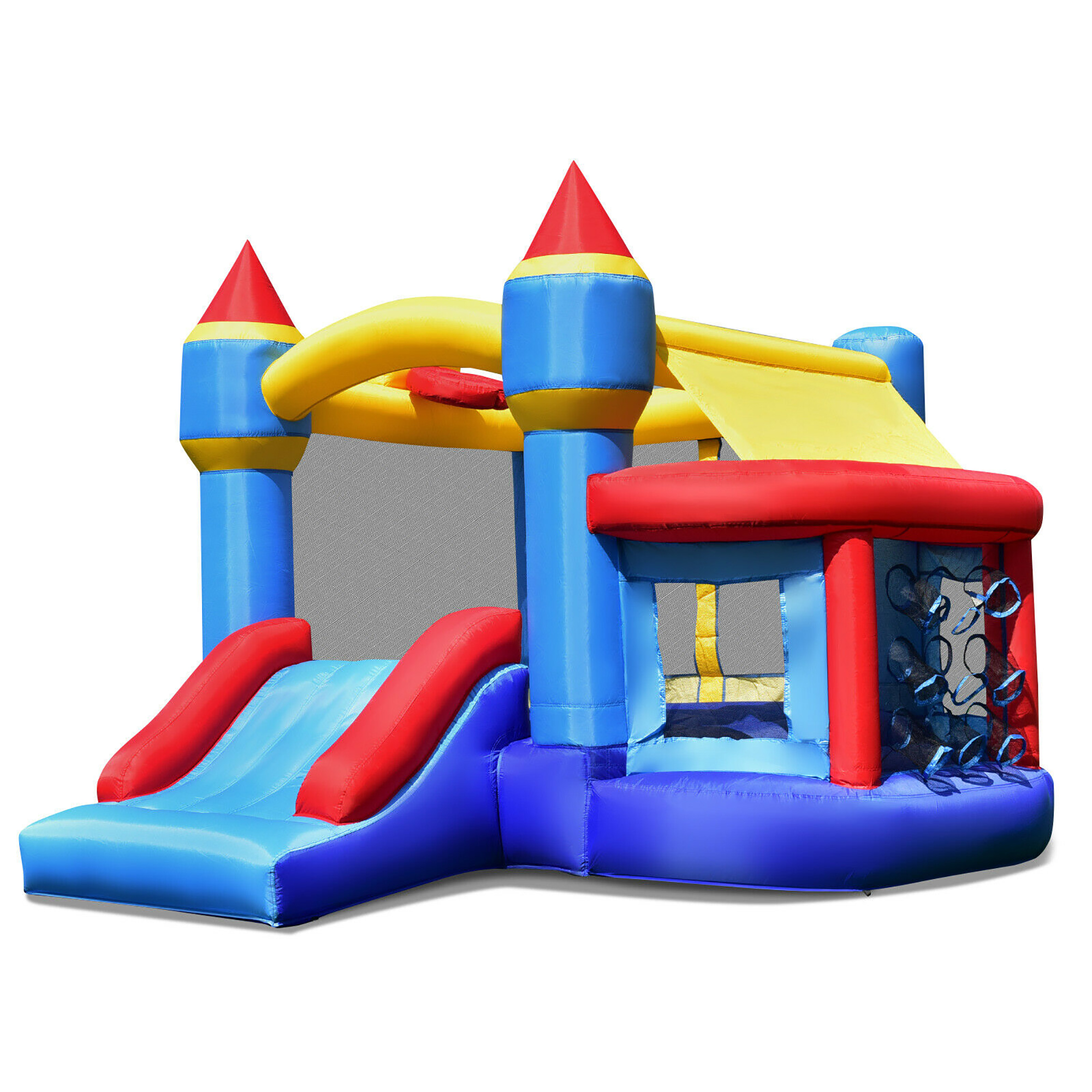 Costway InflatableBounce House Castle Slide Bouncer Kids Shooting Net/Without Blower