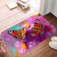 thumbnail image 3 of 1pc Two Butterflies Absorbent Non-Slip Bathroom Thickened Flannel Rug Decor,Soft,Quick Drying,Suitable For Indoor/outdoor Use,Bathrooms,Bedrooms,Kitchens,Terrace,Laundry Rooms,16"x24", 3 of 9