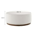 thumbnail image 2 of Modway Tilden Grand Ottoman Rond de 38 Pouces en Bouclé Rembourré, Mobilier de Patio Noyer Nuage, 2 of 7