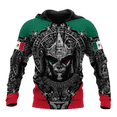 thumbnail image 3 of Sudadera con capucha de manga larga con estampado mexicano para hombre, ropa informal holgada de gran tamaño para uso diario, 3 of 5