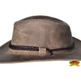 thumbnail image 3 of Large Hilason Crazy Horse Cow Leather Cowboy Hat Grey, 3 of 5