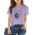 thumbnail image 3 of Grblisyd Shirts for Girls 10-12 Years Kids Loose Sunflower Printed Summer Graphic Tops Crewneck Short Sleeve Butterfly Tees, 3 of 6