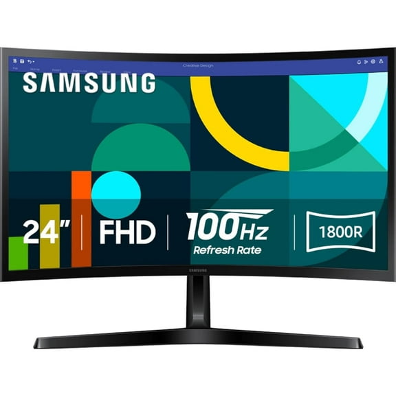 Samsung 24" Essential S3 (S36GD) Series FHD 100Hz 16:9 VA 1800R Curved Monitor