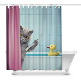 Seamless pattern with bath accessories - shampoo, rubber duck