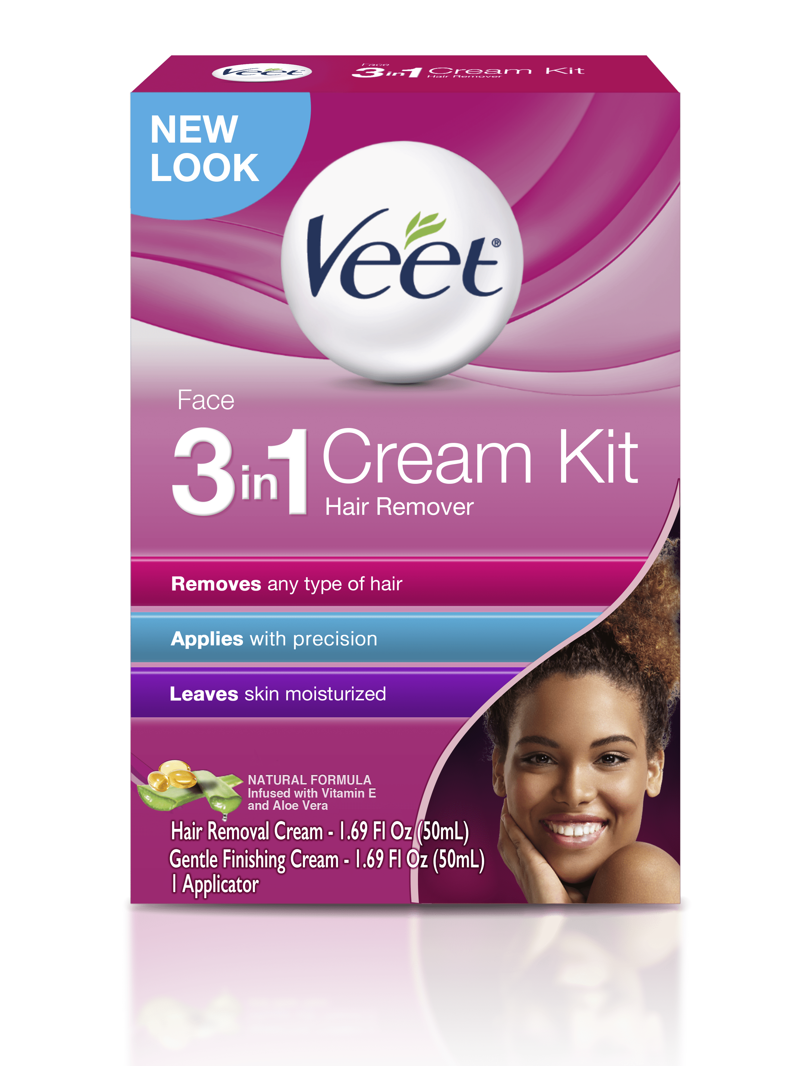 Veet 3-in-1 Face Cream Kit Hair Remover 