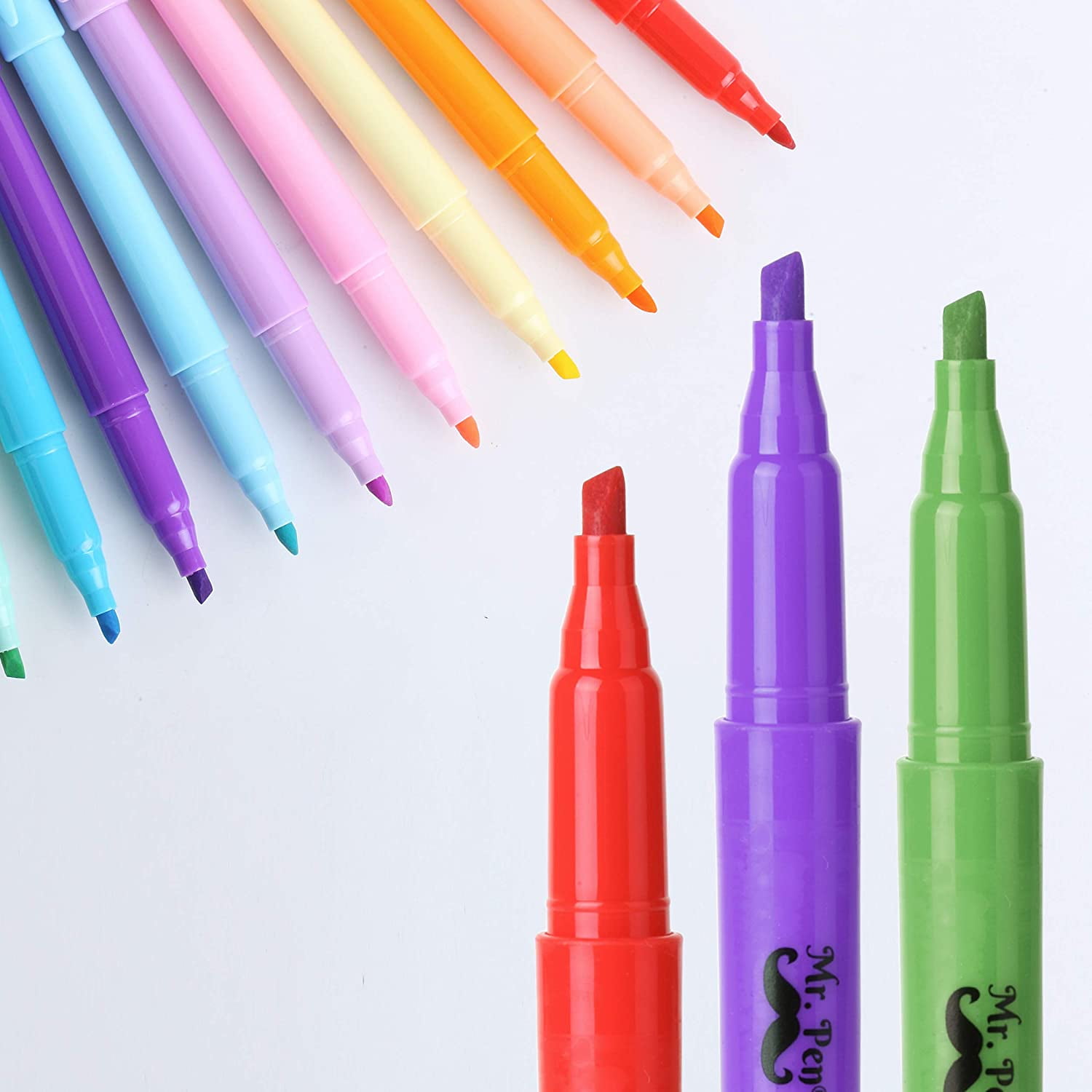 16Pcs Pastel Color Highlighter Pen Fresh Mint Scented Soft Fiber Tip  Markers Fluorescent Pens School Student Stationery