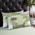 thumbnail image 4 of Abstract Sage Green Throw Pillow Cover,Modern Geometric Brush Painting Rectangle Decorative Pillow Case Protector Soft Cushion Cover Lumbar Pillowcase for Couch Sofa Bedroom Car Chair Decor 24x36 In, 4 of 8
