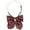 Burgundy, variant on INSPIRE CHIC Women's Polka Dots Pre-tied Adjustable Straps Bow Ties for Uniform Casual Pink