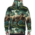 thumbnail image 7 of Cauagu Green Forest Dinosaur for Men's Pullover Hooded Sweatshirt Athletic Casual Hoodie Aautumn Hoodie Sweatshirt for Men Pullover Casual Hooded Sweatshirt-Medium, 7 of 7